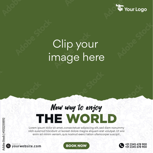 Family Travel Template People walking in the park