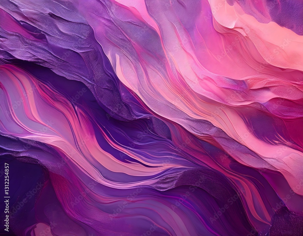 Fototapeta premium Abstract pink and purple paint flowing and mixing together