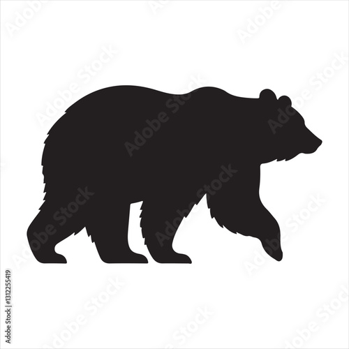 grizzly bear silhouette vector illustration design
