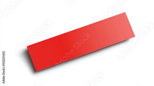 Free Download Vibrant Red Rectangular Surface Isolated on White Background - GFXLoad