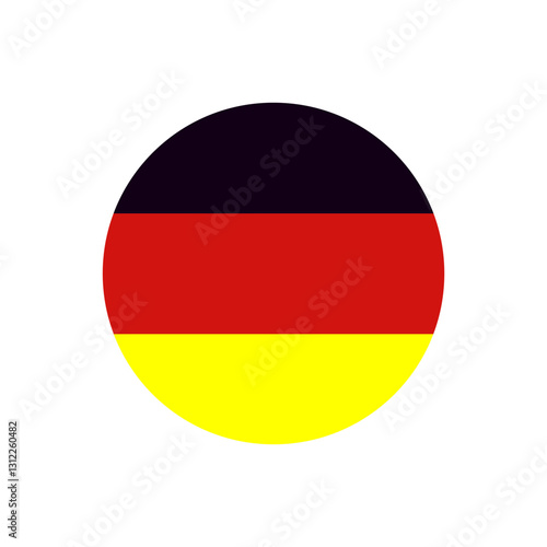 Free Download National flag of Germany with black, yellow, red background in a round shape - GFXLoad