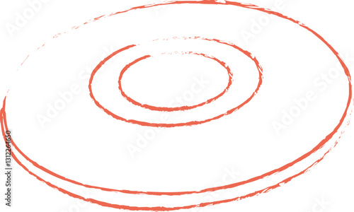 A hand drawn illustration of a frisbee
