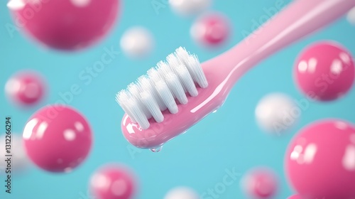 Vibrant 3D Animation of Toothpaste Eliminating Bacteria and Strengthening Enamel in Visual Storytelling Style