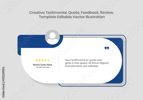 Creative Testimonial, What our Clients Say, Quote , Review, Feedback, Infographic Template, Label, Editable Vector Illustration