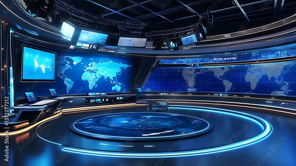 A high-tech news studio using augmented reality for immersive reporting A high-tech news studio using augmented reality for immersive reporting