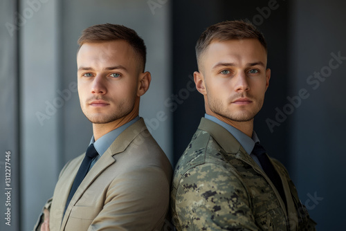 Twin brothers embody the transition between military and civilian life, highlighting the challenges faced by veterans reintegrating into society