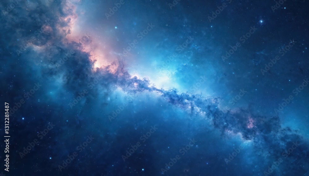 Cosmic abstract dark blue galaxy with stars. Fantasy cosmos nebula space background. Universe milky way wallpaper with purple, pink, magenta clouds, starlight. Great for sci-fi project. Cosmic abstract dark blue galaxy with stars. Fantasy cosmos nebula space background. Universe milky way wallpaper with purple, pink, magenta clouds, starlight. Great for sci-fi project.