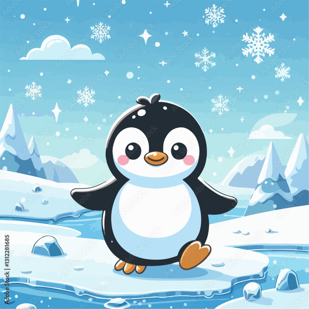 Obraz premium penguin on snow