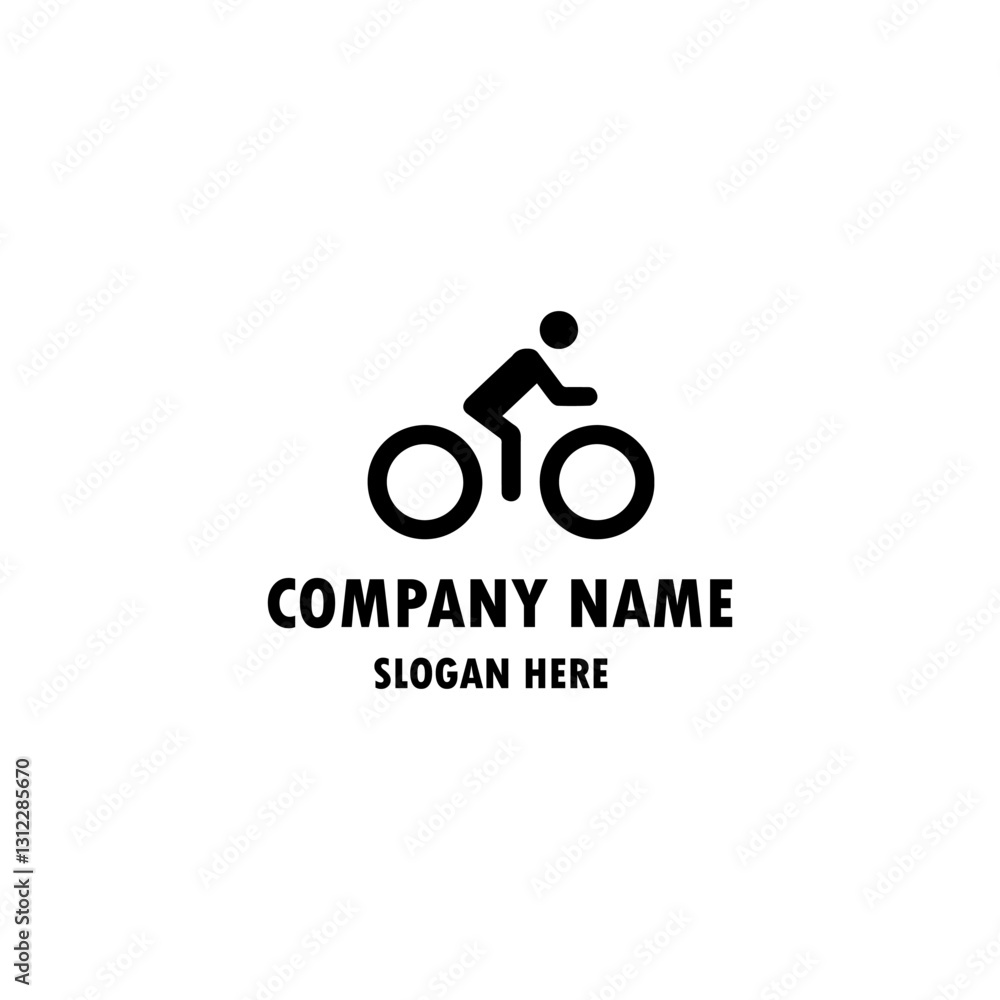 cycling race stylized symbol, outlined cyclist vector silhouette cycling race stylized symbol, outlined cyclist vector silhouette