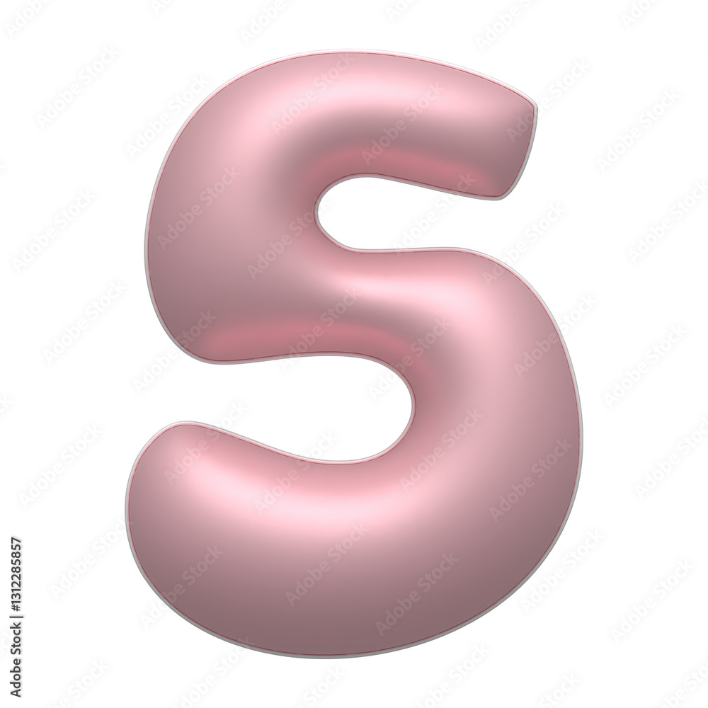 Cute Number 5 with flowers Cute Number 5 with flowers