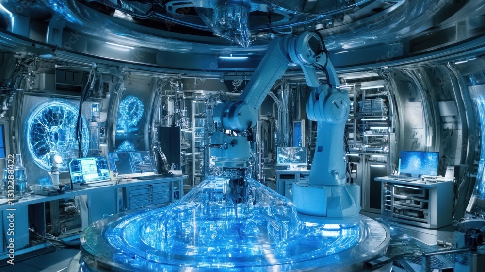 Futuristic Robotic Laboratory: Advanced Technology and Automation Futuristic Robotic Laboratory: Advanced Technology and Automation