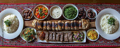 Wallpaper Mural Festive Middle Eastern feast table Torontodigital.ca