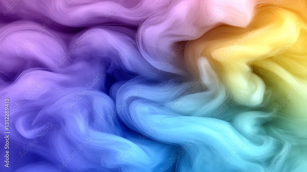 Surreal gradient smoke cloud of ethereal light and rainbow colors Surreal gradient smoke cloud of ethereal light and rainbow colors