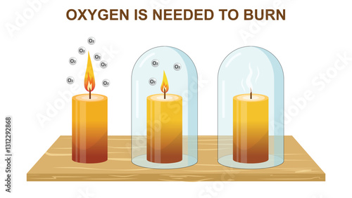 oxygen is needed for a candle to burn, experiment