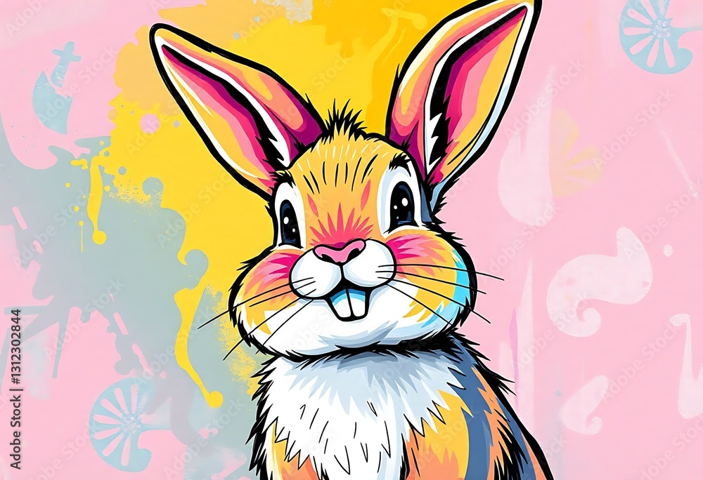 Fototapeta premium cute cartoon rabbit