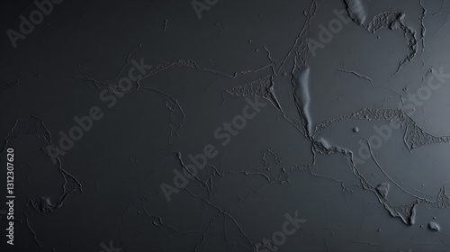 Dark decorative plaster texture, ornamental parget background. Modern interior pargeting. Sample