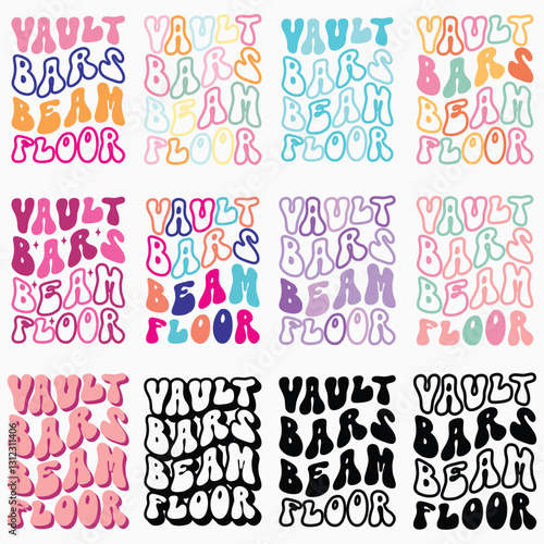 Vault Bars Beam Floor Svg Bundle Retro SVG PNG Sublimation t shirt design