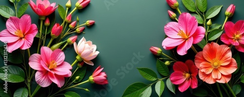 Wallpaper Mural Vibrant blooms, lush greenery, elegant arrangement, sunflowers, garden Torontodigital.ca