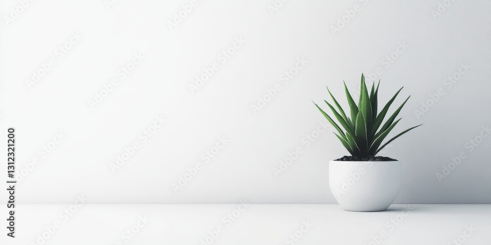 A minimalist scene featuring a green succulent in a white pot against a plain white background, ideal for modern decor themes. A minimalist scene featuring a green succulent in a white pot against a plain white background, ideal for modern decor themes.