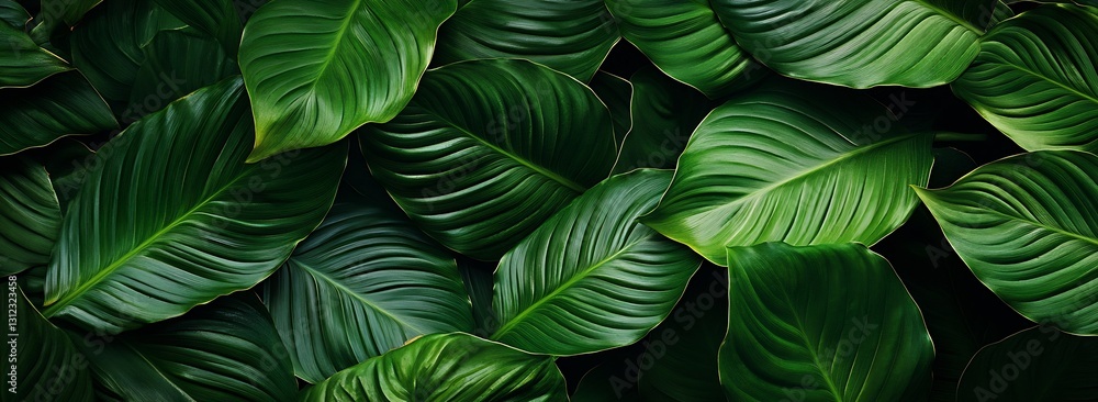 Richly textured green leaves designed to evoke a sense of tranquility and natural beauty in any setting : Generative AI Richly textured green leaves designed to evoke a sense of tranquility and natural beauty in any setting : Generative AI