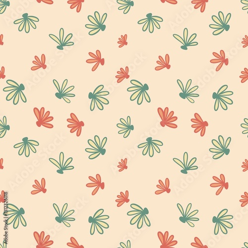 Obraz na płótnie Seamless flowers art on pattern for background and backdrop. w salonie