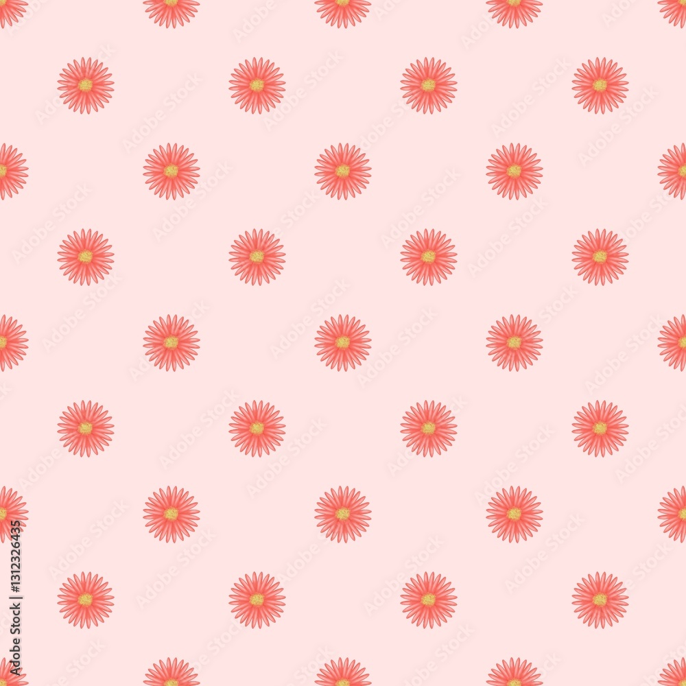 Seamless flowers art on pattern for background and backdrop.