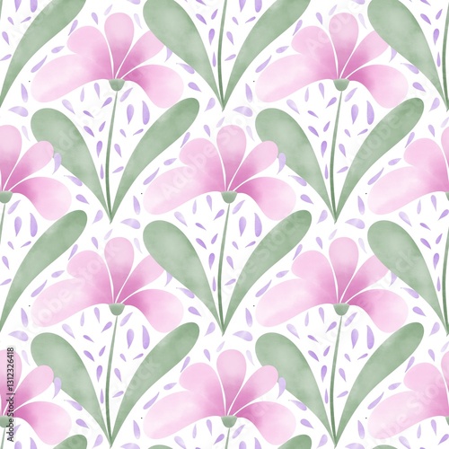 Obraz na płótnie Flowers with leaves round frame illustration . w salonie