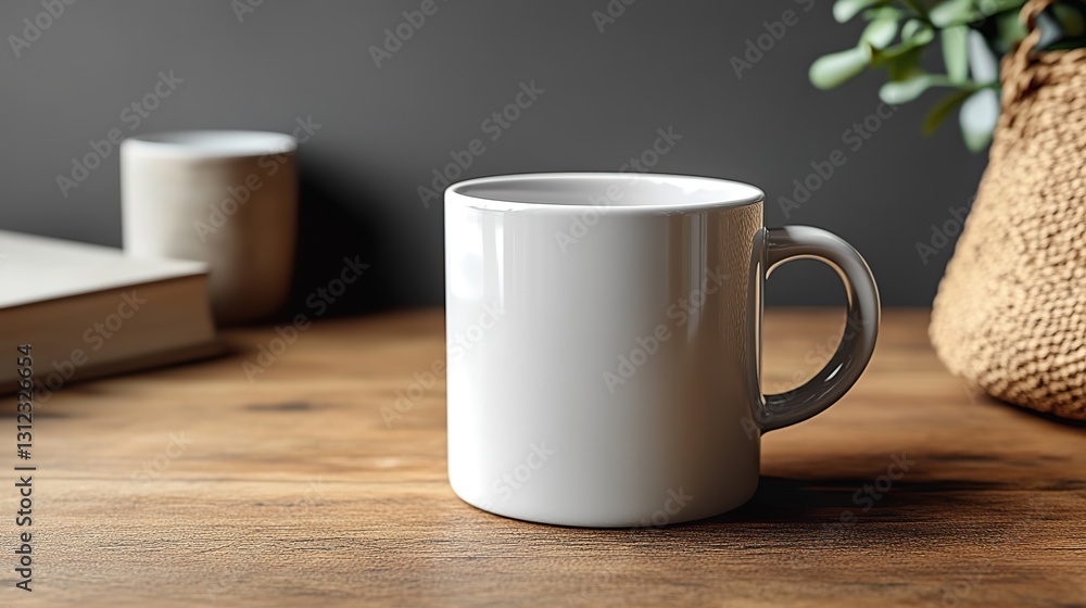 a white ceramic mug a white ceramic mug