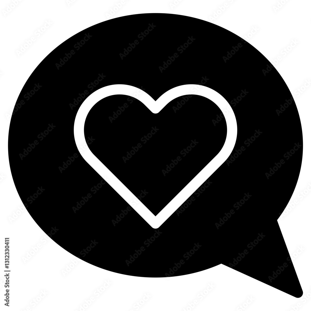 message with love solid icon message with love solid icon