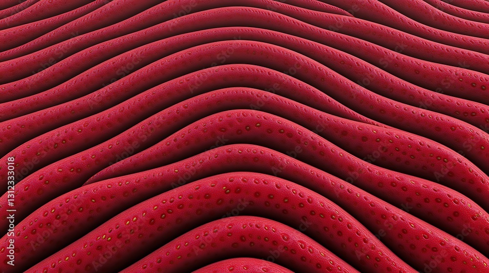 Fototapeta premium Red textured waves background, may be used for a banner, website, or abstract art presentation