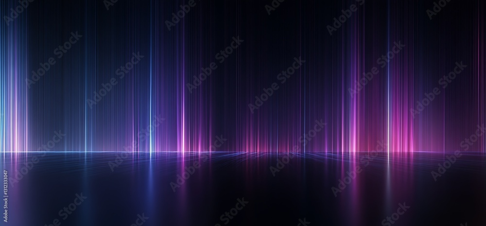 Stunning Abstract Scene with Vertical Light Bars in Blue and Pink Tones : Generative AI Stunning Abstract Scene with Vertical Light Bars in Blue and Pink Tones : Generative AI