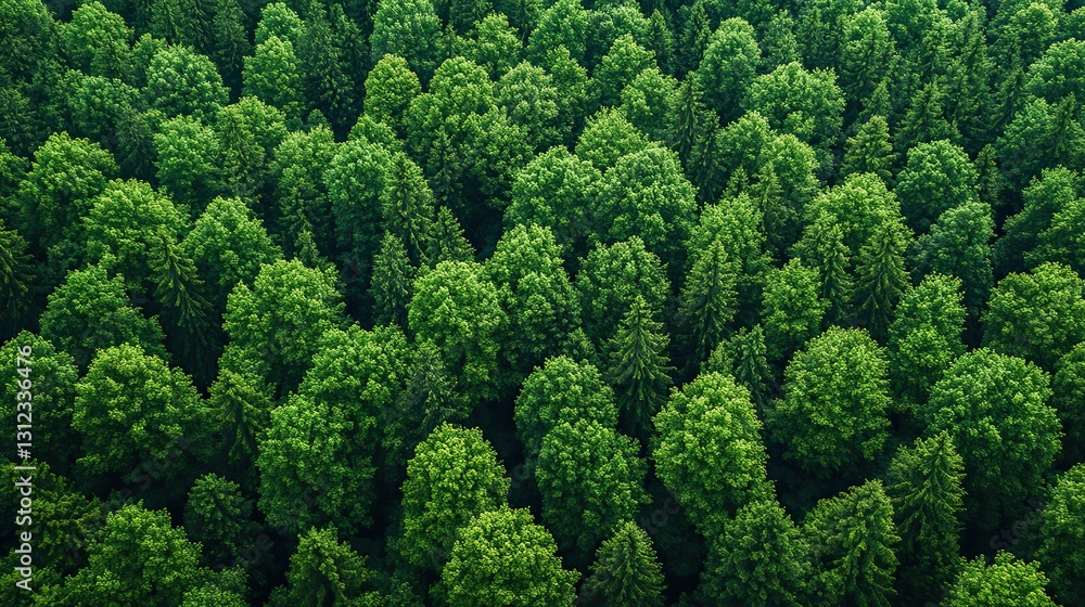 aerial view of a lush green forest in spring aerial view of a lush green forest in spring