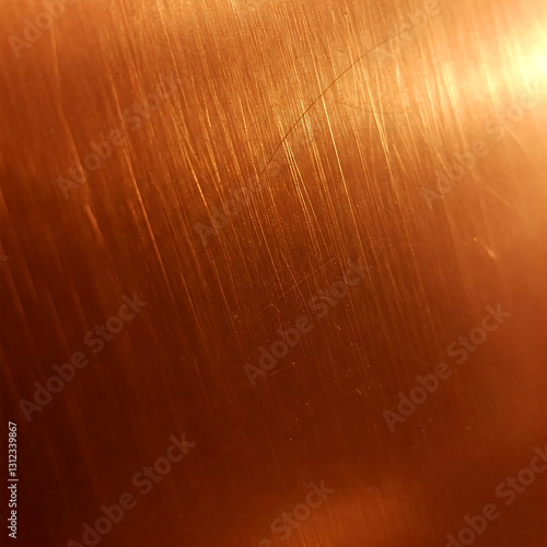 Close-up of a warm copper or bronze metallic surface with subtle striations.