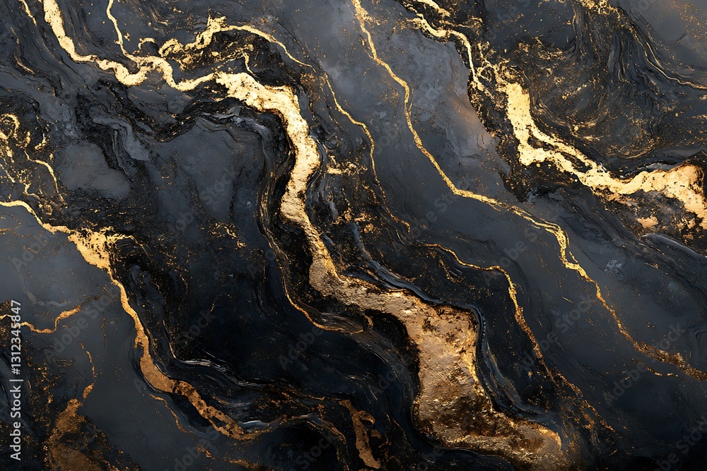 Stunning Black and Gold Marble Design Stunning Black and Gold Marble Design