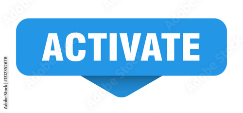 activate sticker. activate sign on transparent background