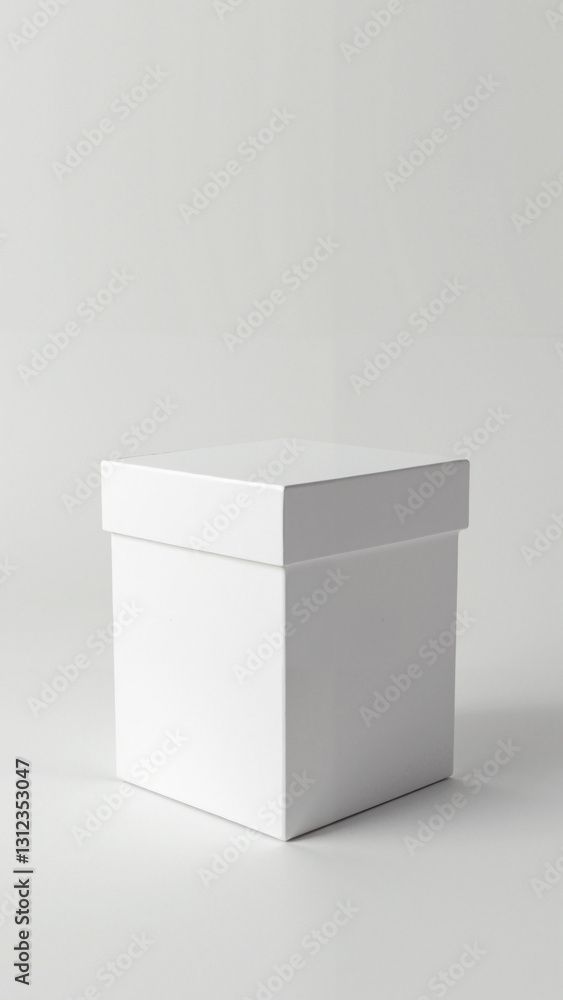 Pristine White Box Container Template for Branding and Packaging Concepts, Ideal for E-commerce and Marketing Presentations Pristine White Box Container Template for Branding and Packaging Concepts, Ideal for E-commerce and Marketing Presentations