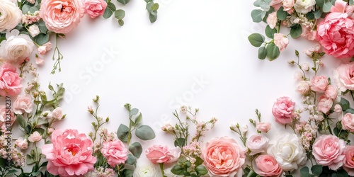 Wallpaper Mural Beautiful pink and white floral arrangement on a bright background suitable for celebrations, invitations, or decorations Torontodigital.ca