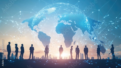 Wallpaper Mural Global Business Network, symbolizing global collaboration and networking in the modern business landscape. Torontodigital.ca