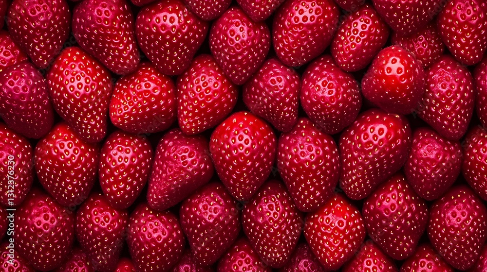 Strawberries arranged, clustered close-up filling frame; background out of focus; for food blogging, healthy lifestyle use Strawberries arranged, clustered close-up filling frame; background out of focus; for food blogging, healthy lifestyle use