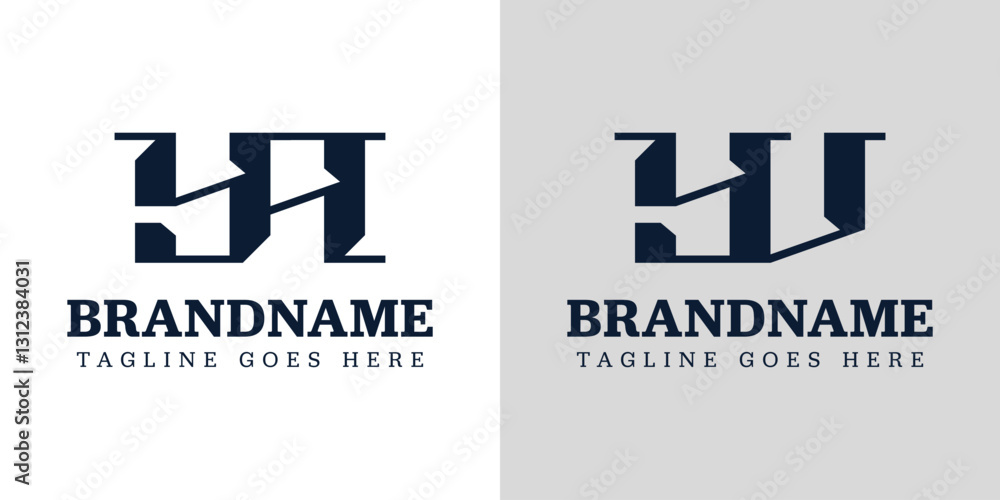 Fototapeta premium Letters YA YV Monogram Logo Set, for business with YA AY YV VY initials