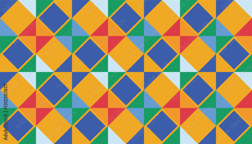 custom made wallpaper toronto digitalRetro-inspired geometric pattern with a mix of warm and cool colors, evoking a playful and energetic feel