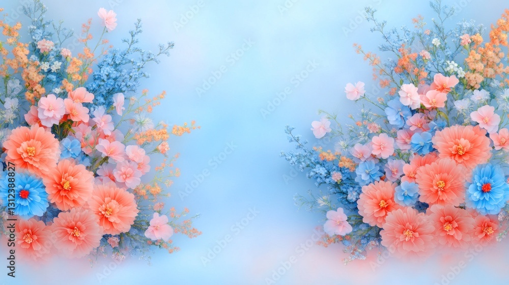 Pastel Floral Paradise: A Symphony of Delicate Blooms Pastel Floral Paradise: A Symphony of Delicate Blooms