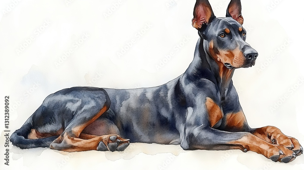 doberman clipart isolated watercolor element illustration detailed illustration doberman clipart isolated watercolor element illustration detailed illustration