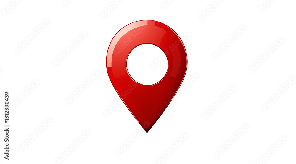 3D red location pin icon with a sleek design, isolated on a transparent background. High-resolution vector illustration with sharp details, perfect for maps and navigation graphics. 3D red location pin icon with a sleek design, isolated on a transparent background. High-resolution vector illustration with sharp details, perfect for maps and navigation graphics.