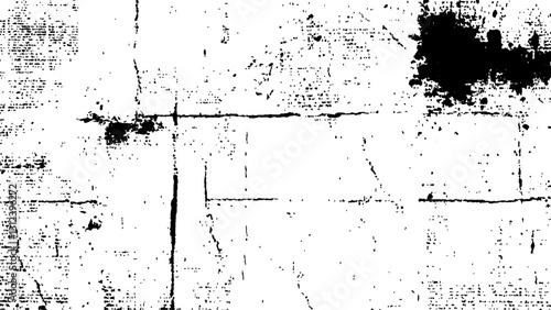 Newspaper with old grunge vintage unreadable paper texture background. Vector white and black newspaper paper grunge vintage old aged texture with fragments of newspaper text Transparent background.