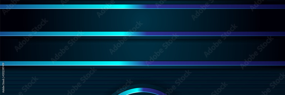 Obraz premium Abstract teal blue stripes background