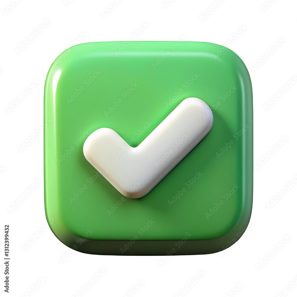 Green 3D Checkmark Icon on White Background. 3D Checkmark Icon. 3D Checkmark Symbol for Approval. Green 3D Checkmark Icon on White Background. 3D Checkmark Icon. 3D Checkmark Symbol for Approval.