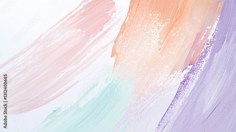 Fototapeta premium Soft pastel colors blend seamlessly in an abstract composition. This modern wall art creates a calming atmosphere, enhancing the space with artistic flair and creativity