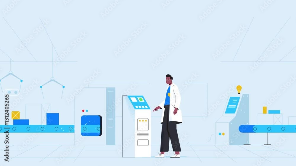 A scientist working in a high-tech lab, representing scientific discovery, medical research, and technological advancements. A scientist working in a high-tech lab, representing scientific discovery, medical research, and technological advancements.