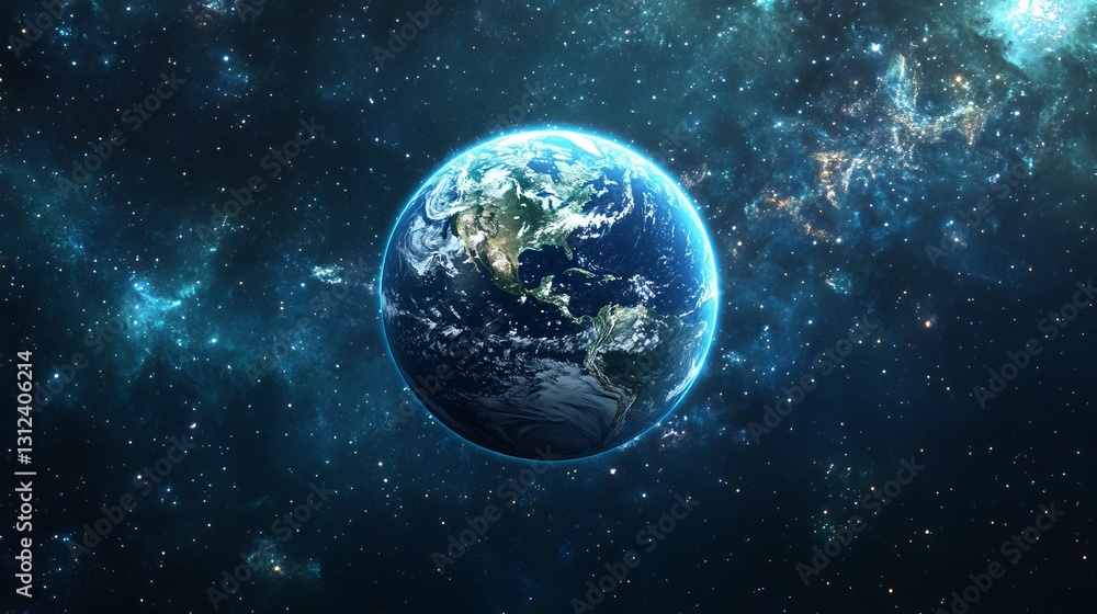Fototapeta premium Earth in the vastness of space